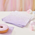 Gold/Lilac Watercolour Napkins