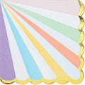 Pastel Striped Scalloped Napkins